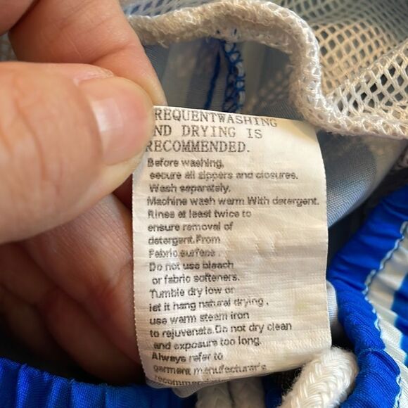 ChArmkpR blue & white striped swim trunks - Picture 8 of 8